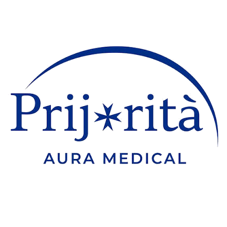 Prijorità Healthcare logo, a stylised Maltese cross